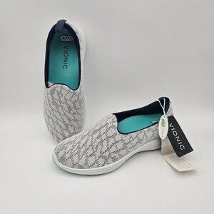 Vionic AMS Hydra White Walking Comfort Sneakers Slip On  Womens Sz 7.5 NEW